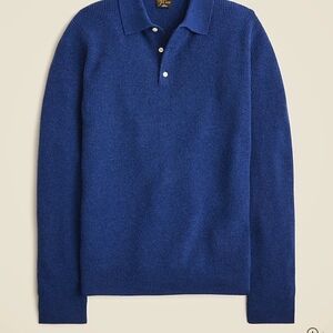 J. Crew Rich Blue Polo Sweater